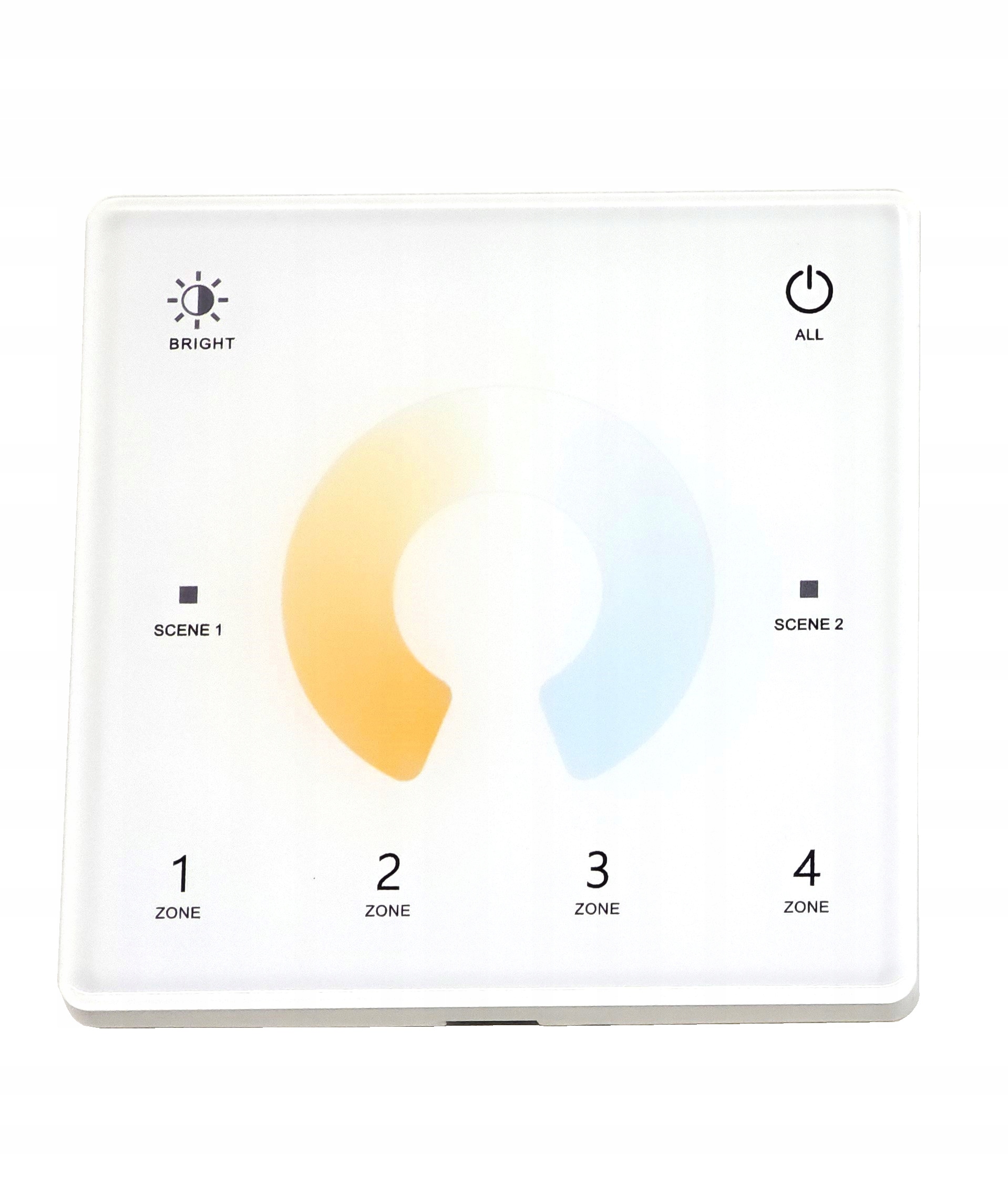 SkyDance TW2-4 W dotykowy panel ścienny CCT RF 2.4GHz, 4 strefy Biały