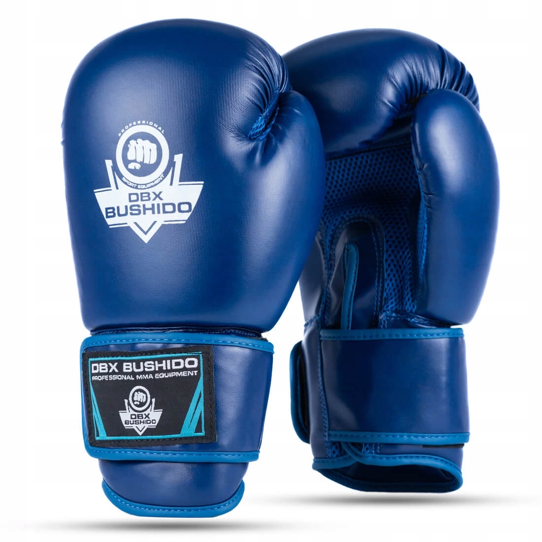 Rękawice Bokserskie Turniejowe Niebieskie Boks Muay Thai Dbx Bushido 12OZ