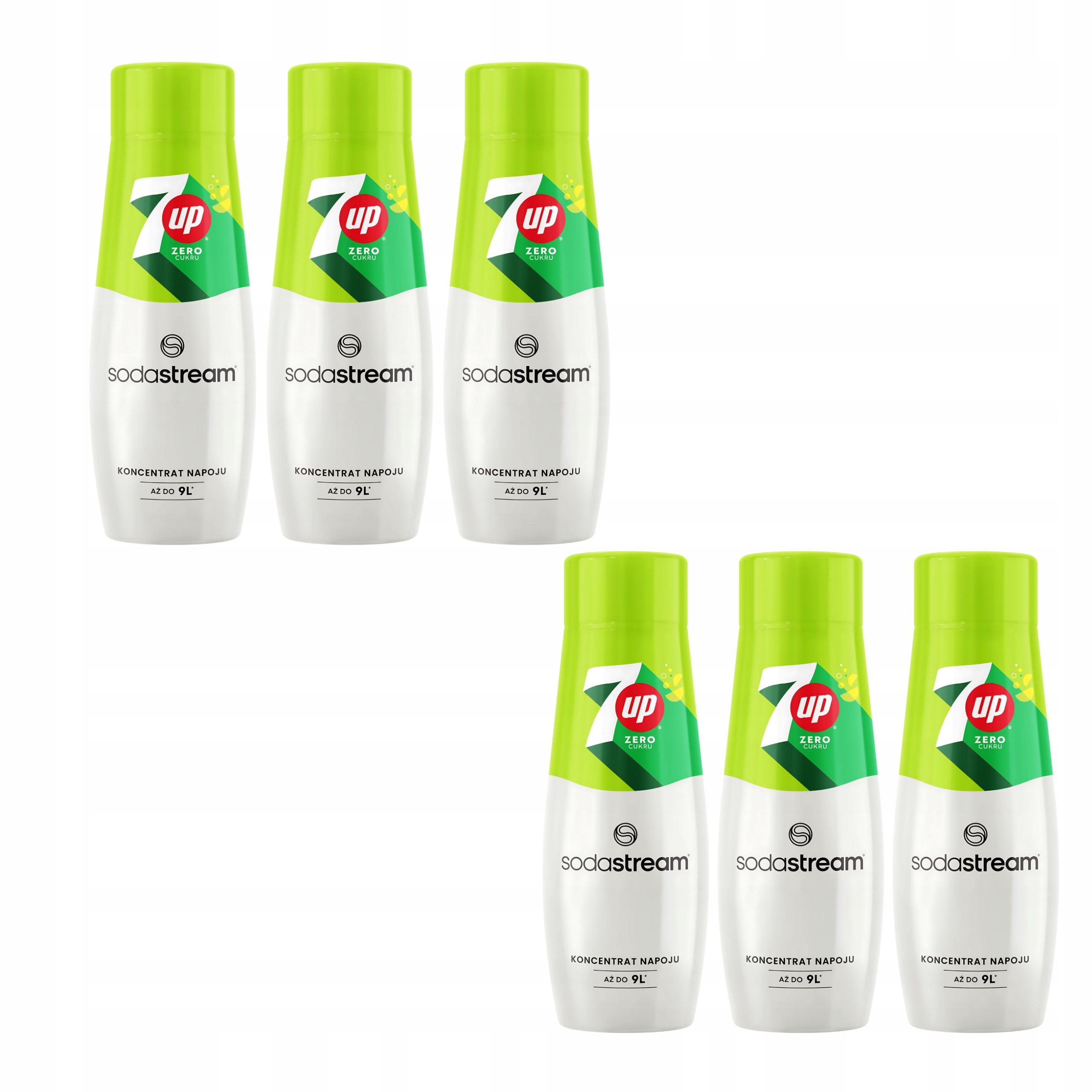 Koncentrát sirupu do saturátoru Sodastream 7Up Free Bez cukru, 440 ml x6