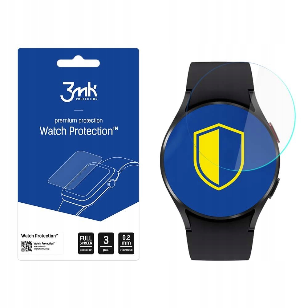 3 szt. Szkło hybrydowe do Samsung Galaxy Watch 4 44mm 3mk Watch Protection