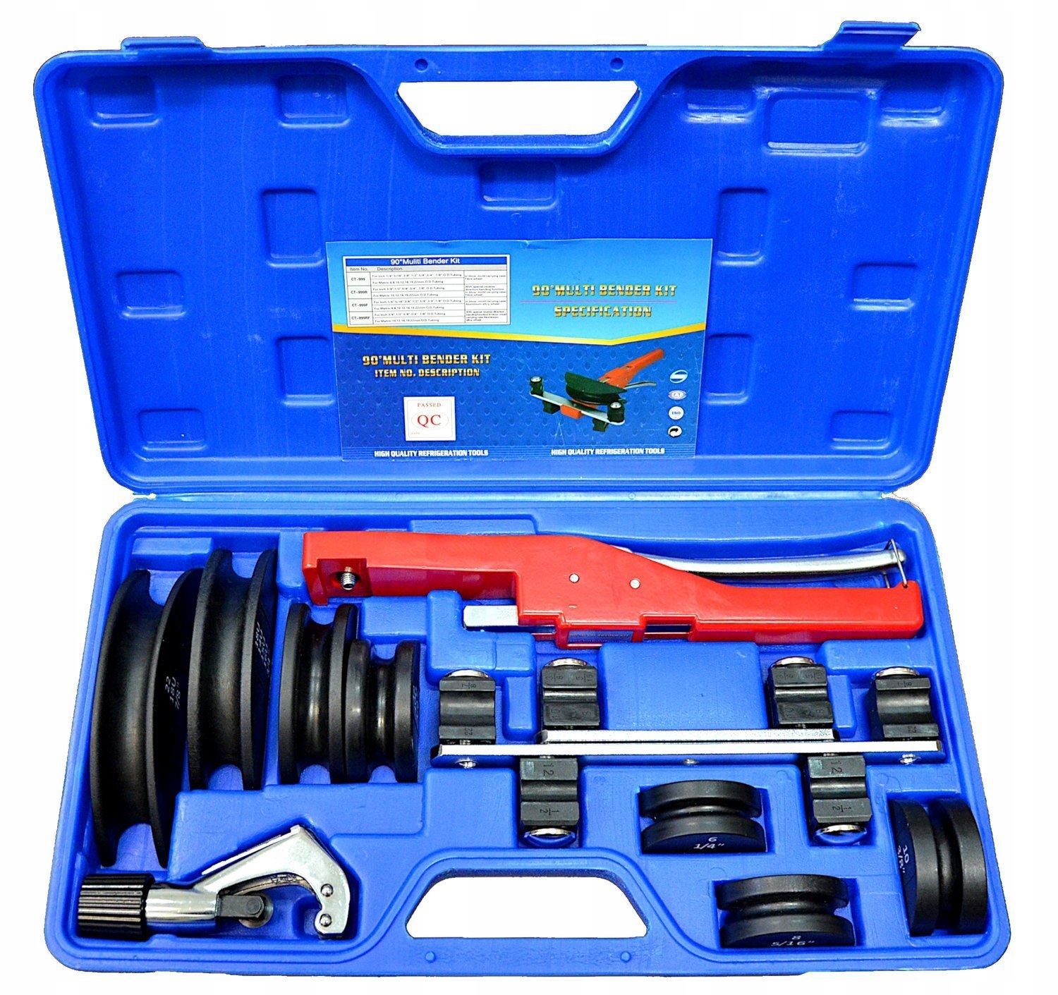 Сильный трубогиб 7 головок 6-22мм 90 градусов