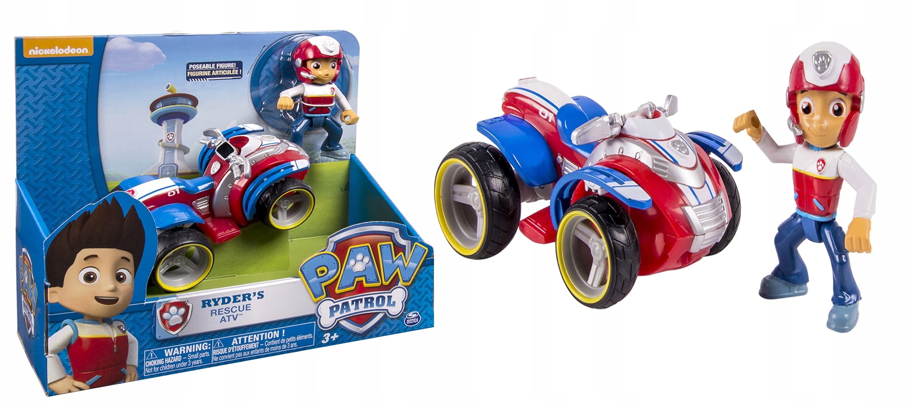 

Psi Patrol Figurka Rydera + Quad Pojazd Ratunkowy