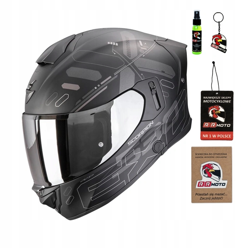 Prilba Scorpion EXO-530 Air Fond Matt Black/silver čierna strieborná Darčeky