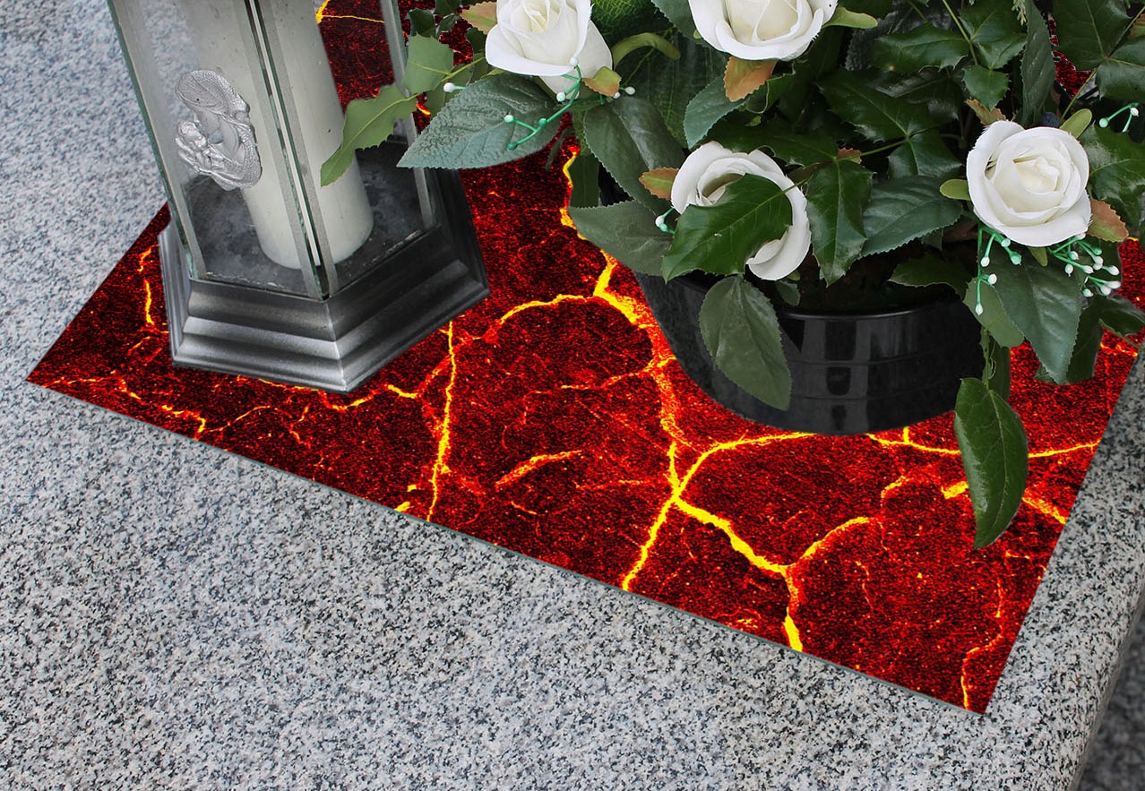 Szklana podstawka Hartowana POD ZNICZE MARMUR 65x60cm CMENTARZ POMNIK Materiał szkło hartowane