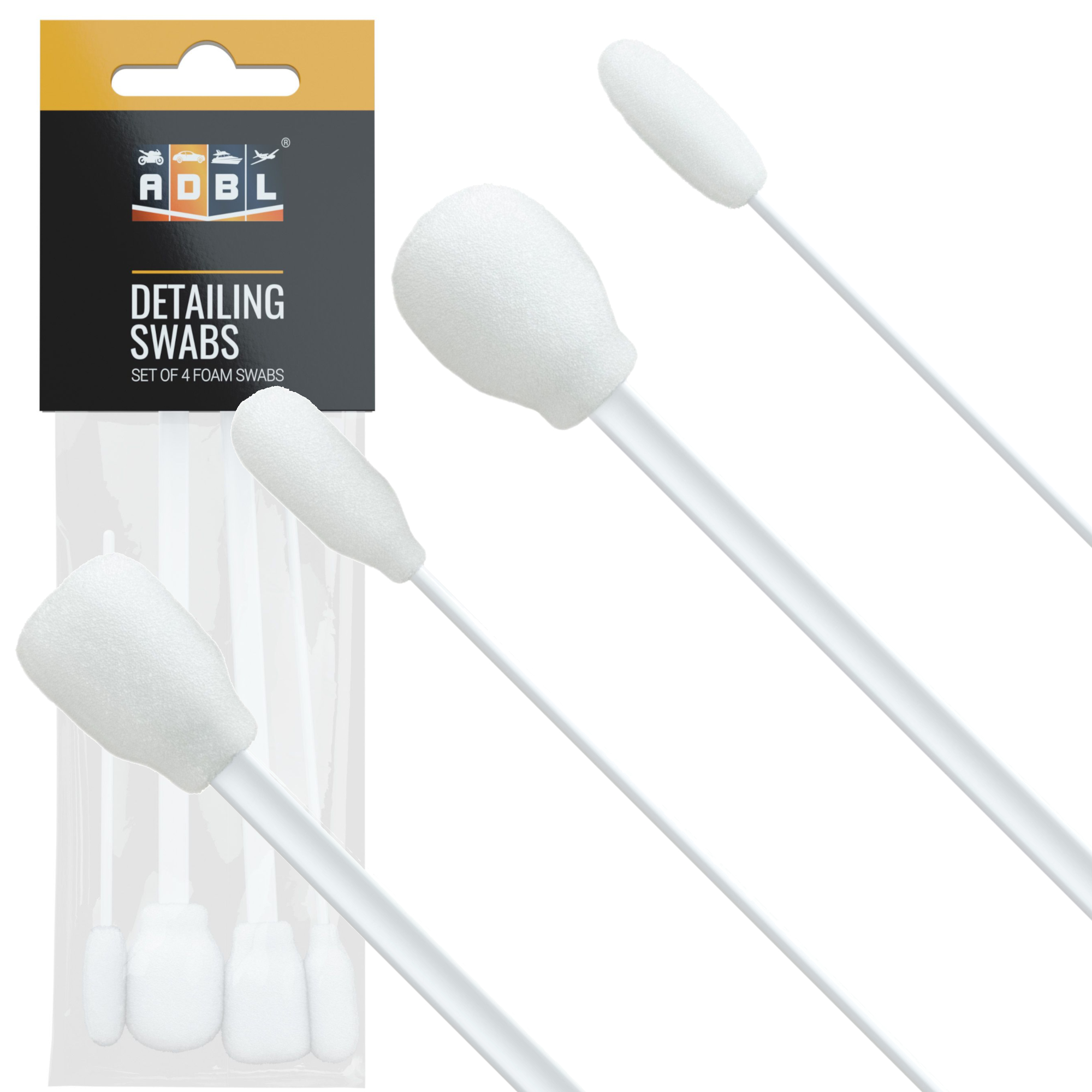 Adbl Detailing Swabs 4 Patyczki Do Czyszczenia Detali W Samochodzie Aucie