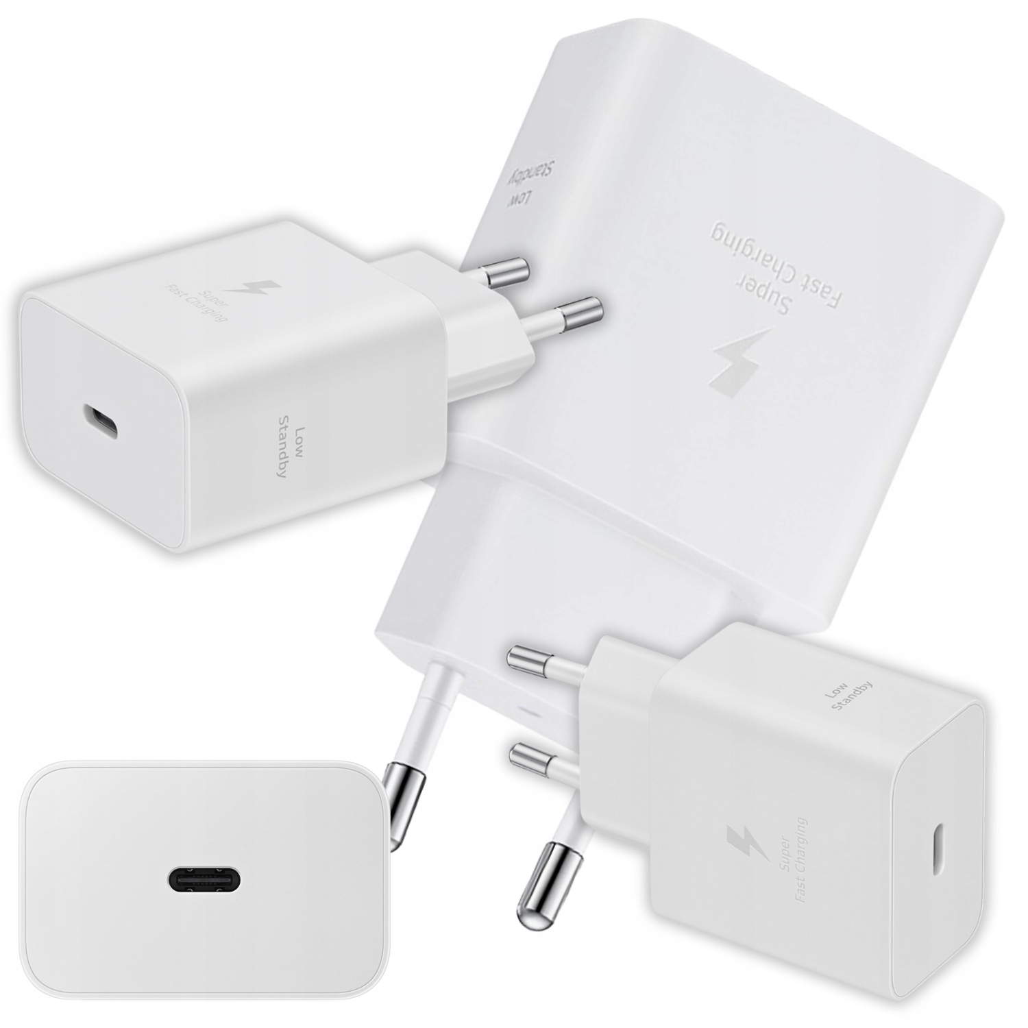 Síťová Nabíječka Samsung 45W Rychlé Nabíjení Usb C Originální Bílá