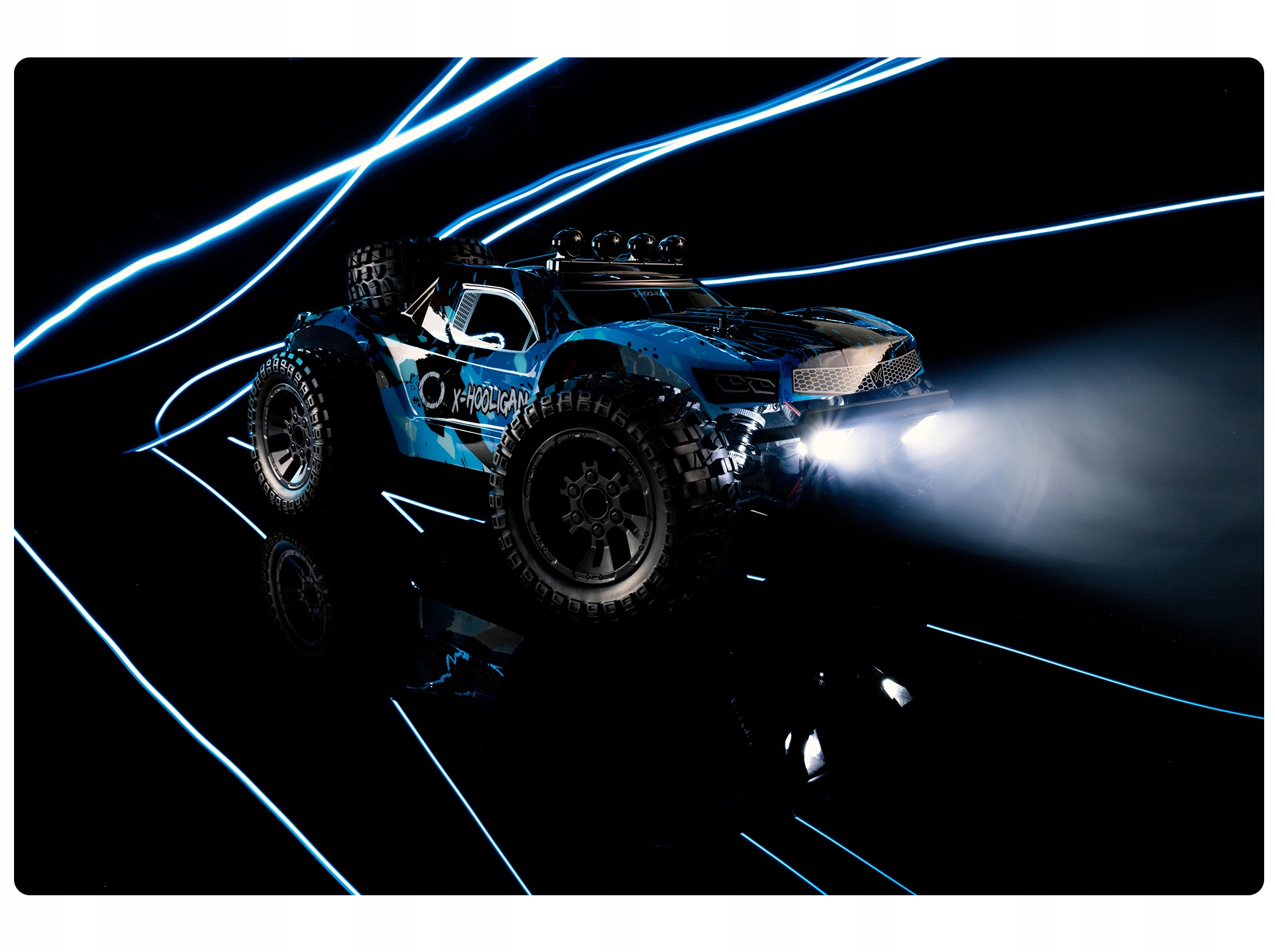 Samochód zdalnie sterowany OVERMAX X-Hooligan Kolor dominujący odcienie niebieskiego