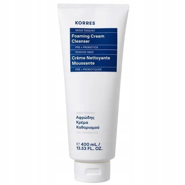 Korres Greek Yoghurt, krémový gel na mytí obličeje s probiotiky, 400 ml