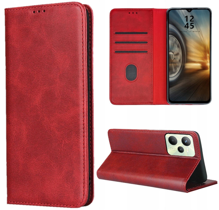 

Etui Skórzane Premium Do Realme C35 Szkło