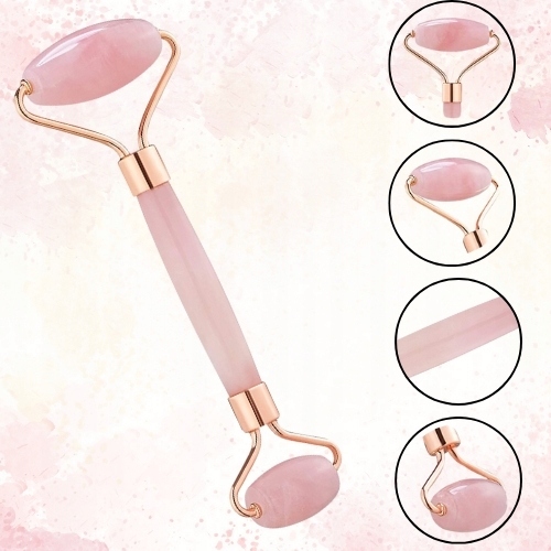 ROLLER KWARCOWY DO MASAŻU TWARZY CIAŁA KWARC RÓŻOWY NATURALNY WAŁEK Kod producenta ROLLER KWARCOWY DO MASAŻU TWARZY