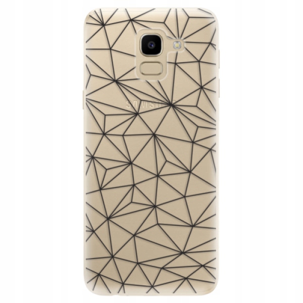 Etui silikonowe Abstract Triangles 03 czarne do Samsung Galaxy J6