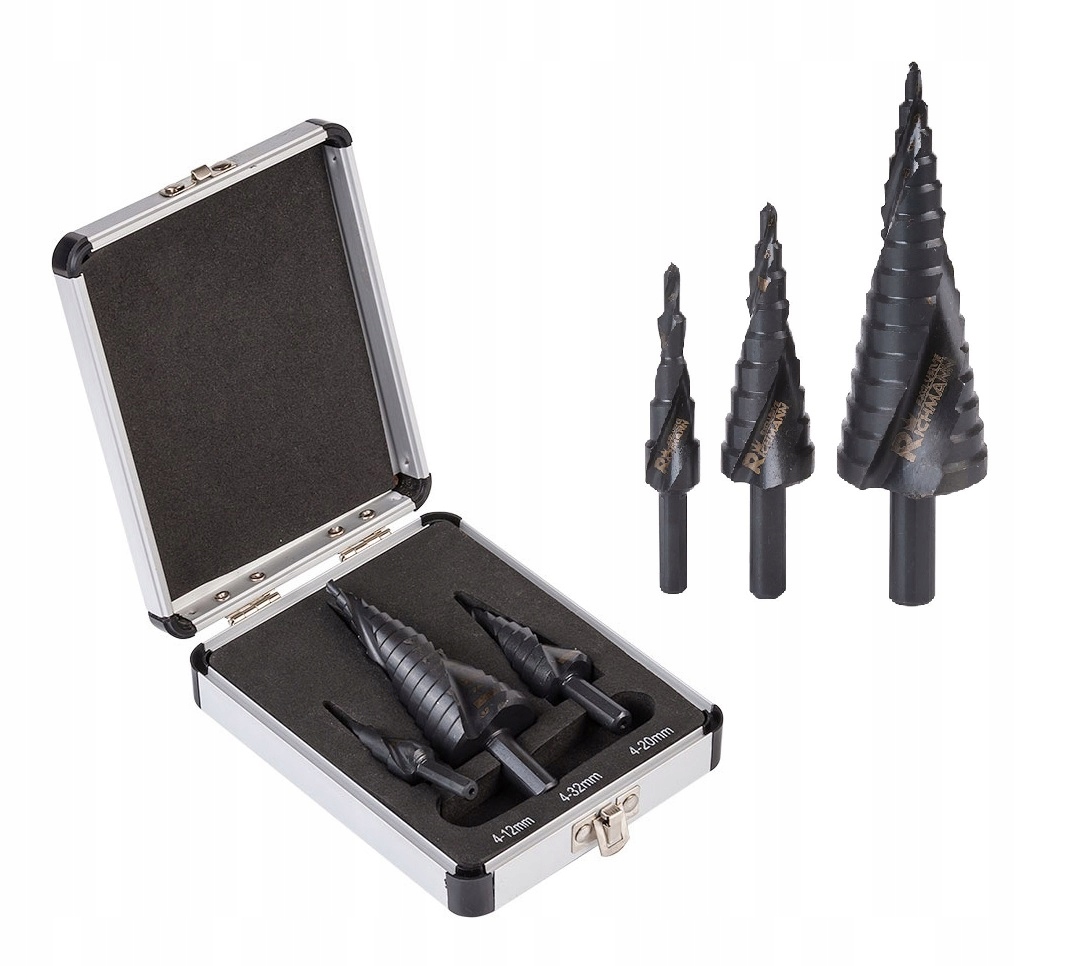 WIERTŁA STOPNIOWE SPIRALNE DO METALU 4-32 C9272