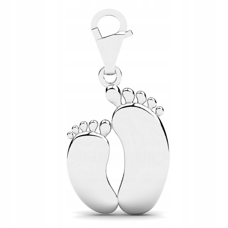 

Charms Z Białego Złota Stopy Grawer 14KR