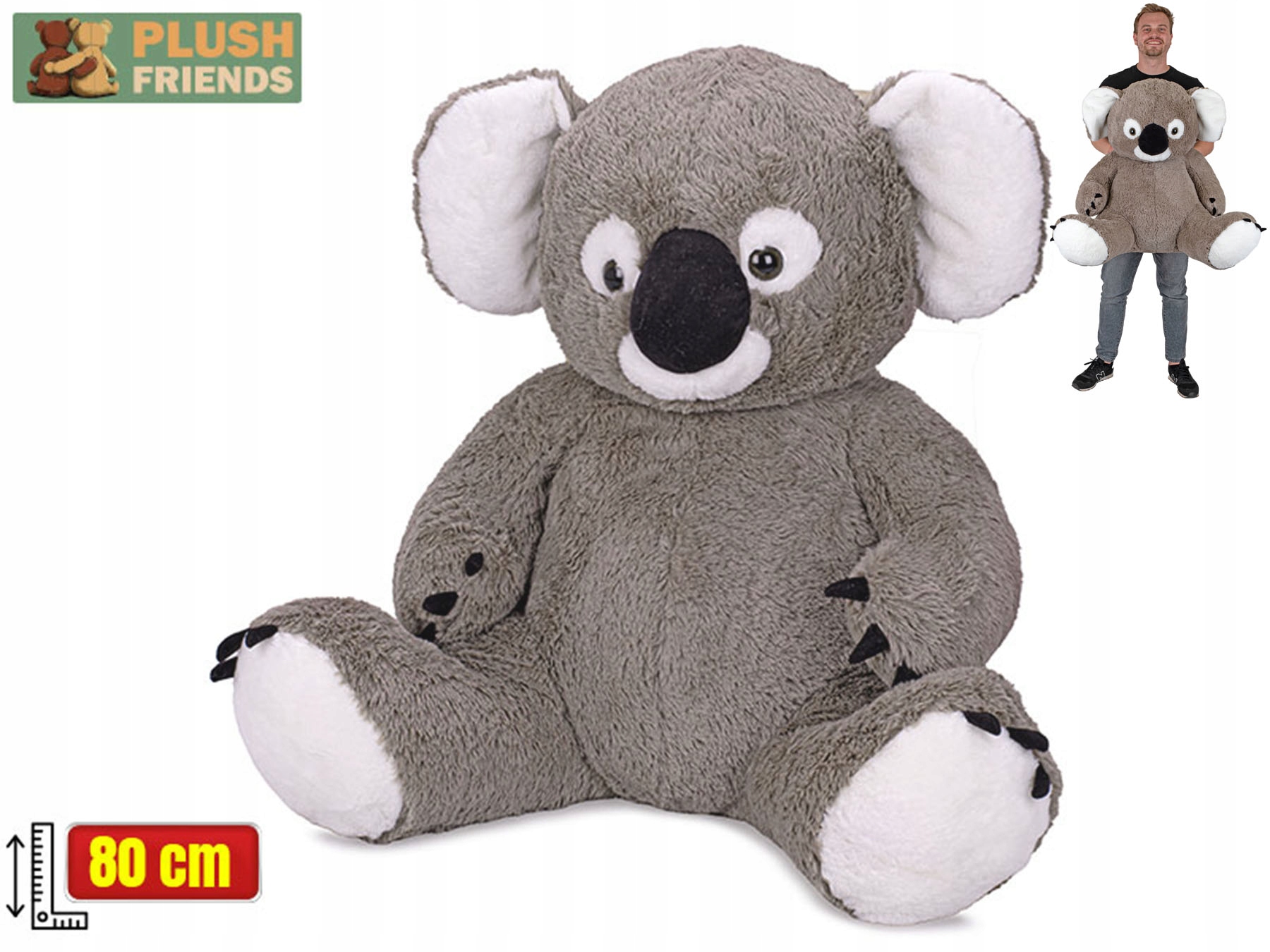 Maskotka Miś Koala Gigant XXL Siedząca 80cm Pluszowy pluszak