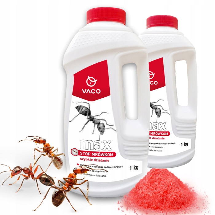 2x Preparat na mrówki Vaco 1kg silna, trutka, proszek do likwidacji gniazd