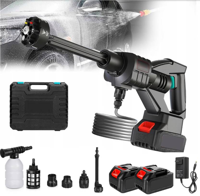 Akumulátorová Tlaková Myčka 100 Bar 21V 3AH Akumulátorová Multifunkční Tryska