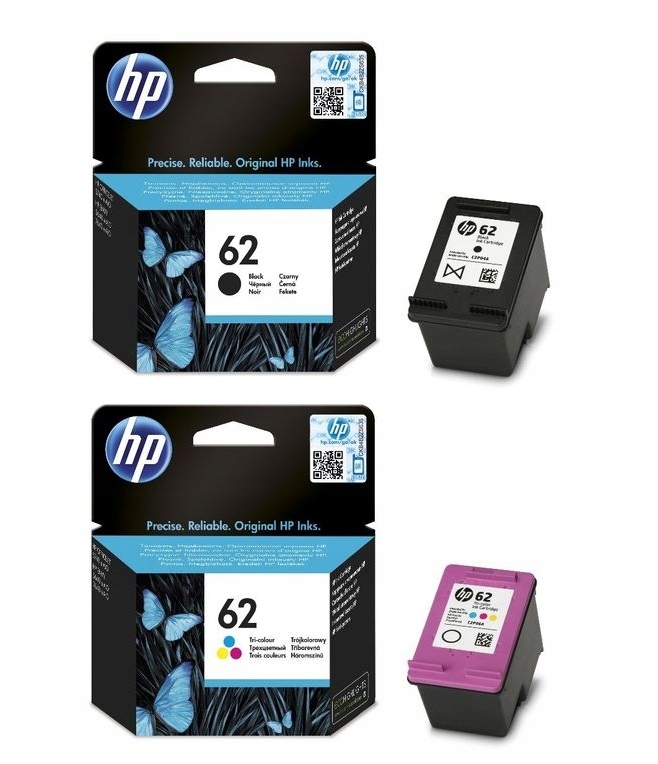 Sada atramentov Hp 62 čierna trojfarebná C2P04A C2P06A