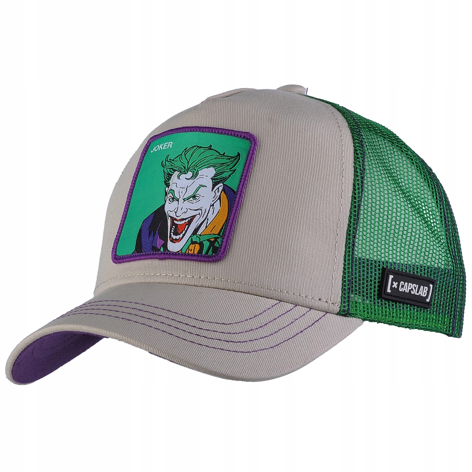 Capslab DC Comics Joker Cap [uni] Pánská Polyester béžová Kšiltovka