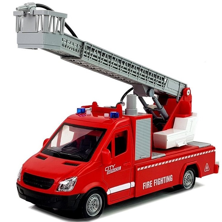 Straż pożarna z drabiną samochód Z NAPĘDEM Dźwięki Światła Syrena Woda EAN (GTIN) 5905902909183