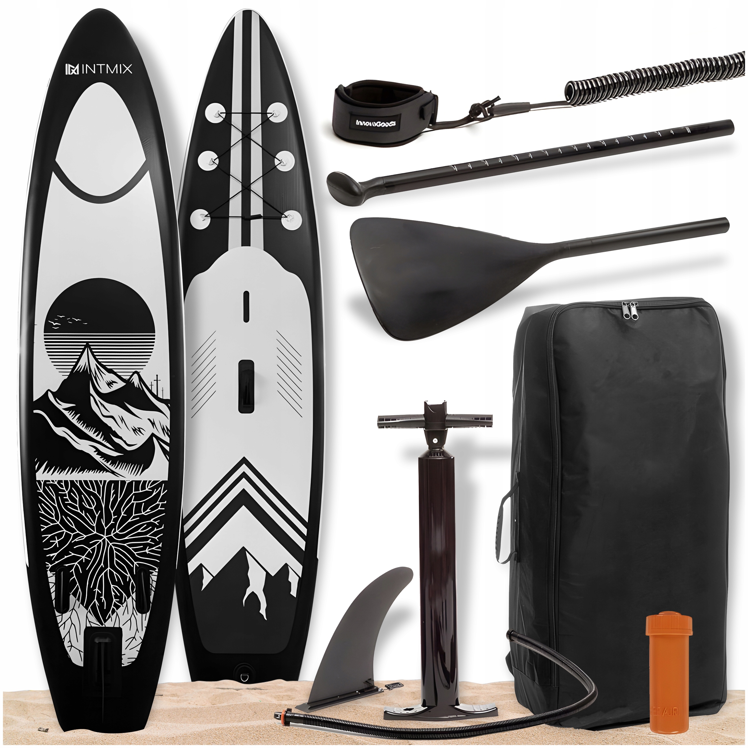 DESKA SUP DO PŁYWANIA 350 CM POMPOWANA DMUCHANA STAND UP PADDLE Z WIOSŁEM