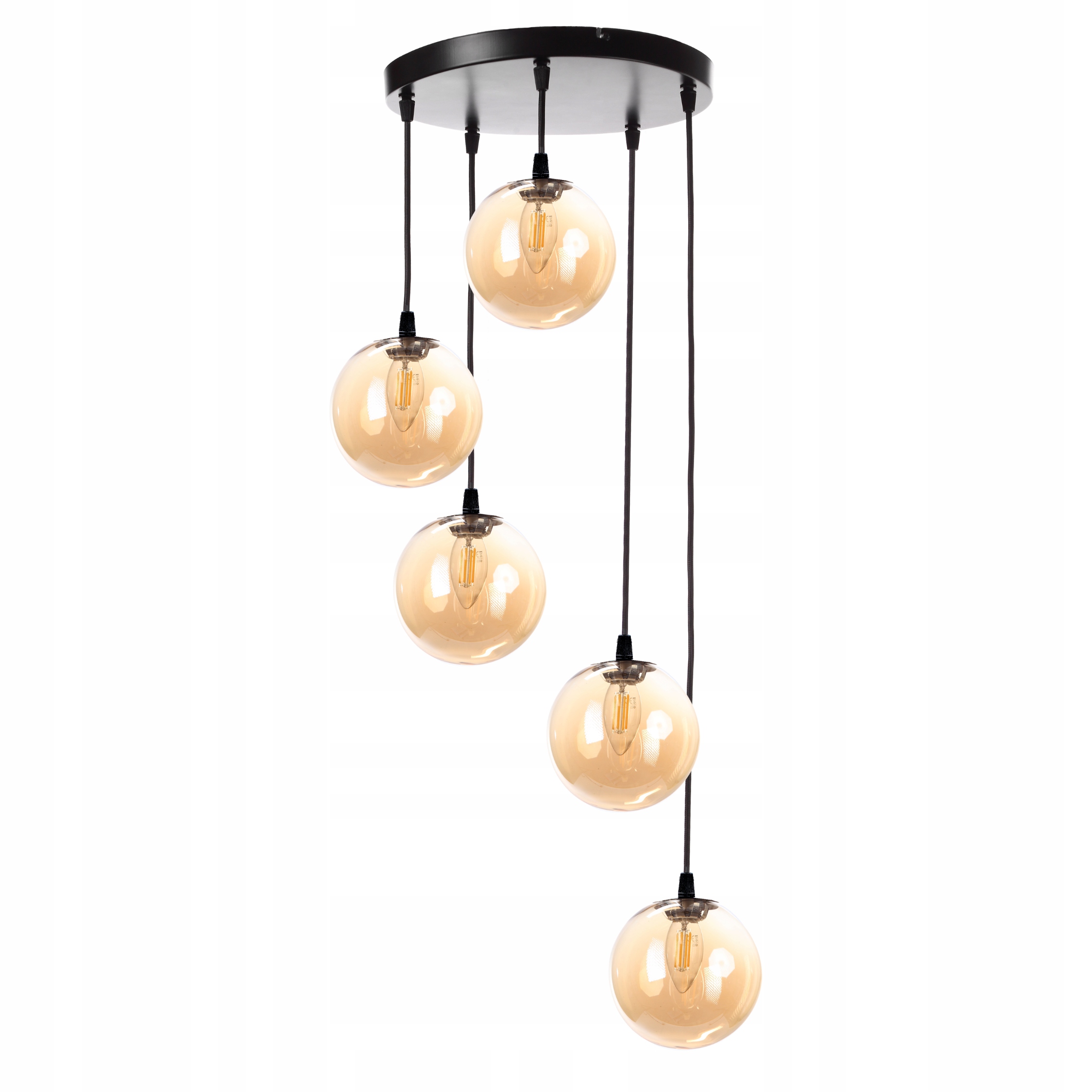Dlouhá Stropní Závěsná Lampa Ze Skleněných Kuliček Led Koule G9 Do Obývacího Pokoje Mezipatře