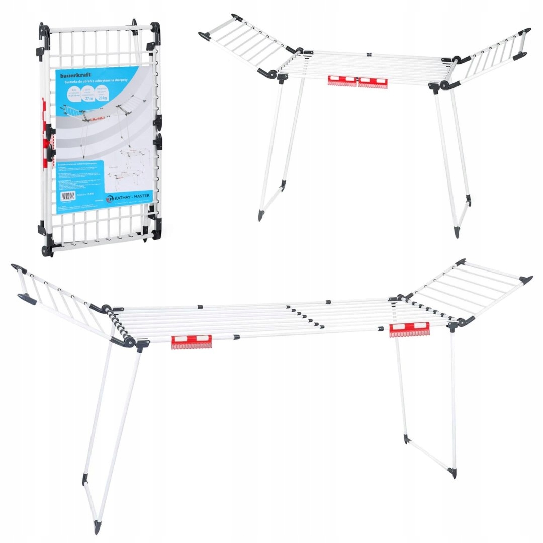 Stojící sušák na prádlo, skládací balkonové prádlo, silný roztahovač