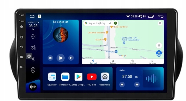 Stacja multimedialna Kruger&Matz 7'' dotykowa Android Auto Apple CarPlay