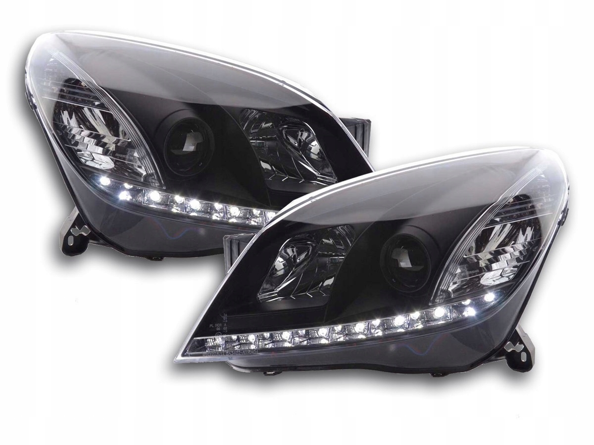 Lampy przód Daylight LED Opel Astra H Czarne za 2041 zł z Chałupki ...