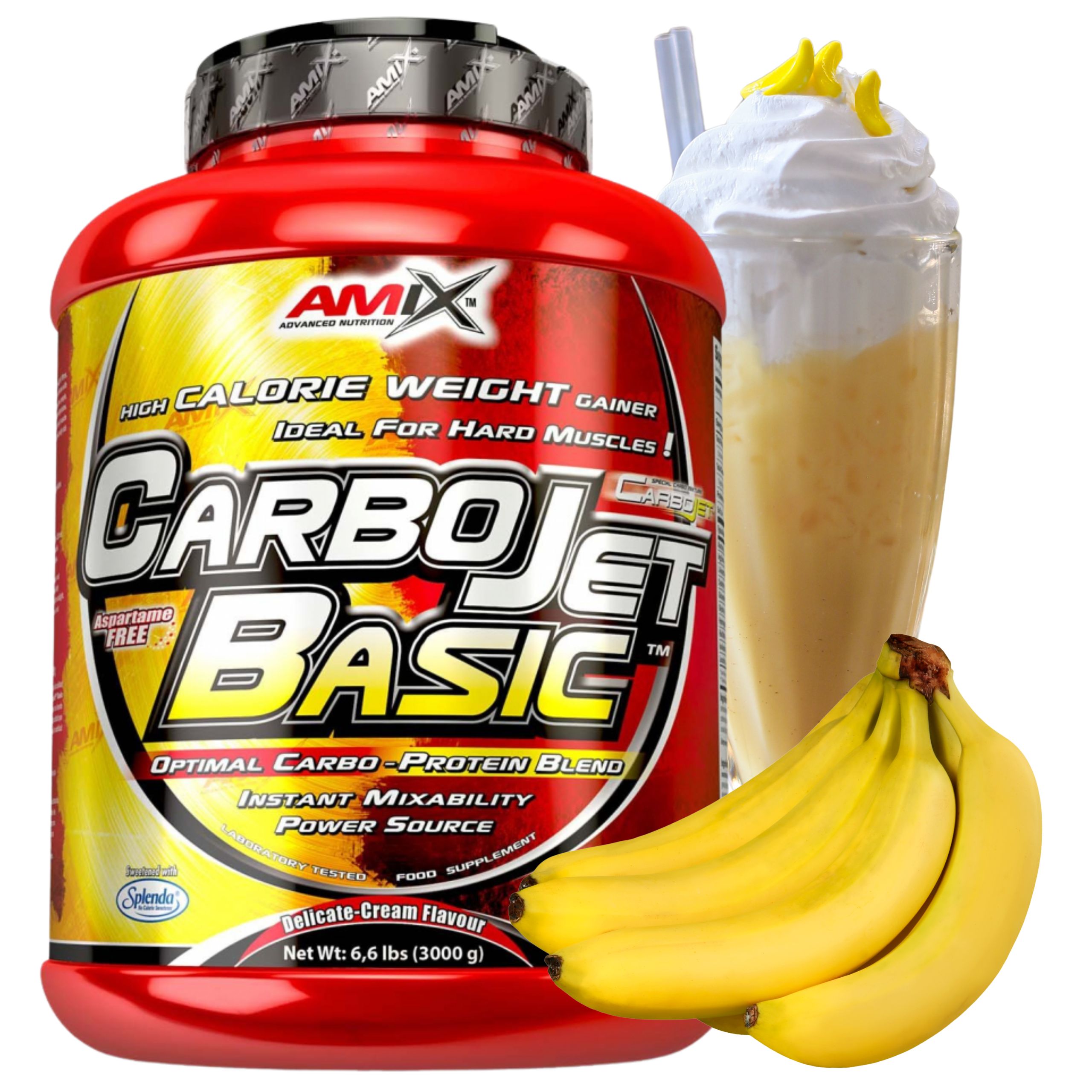 Doplněk Stravy Na Svaly Protein Wpc Sacharidy Carbojet Basic Gainer 3kg Banán