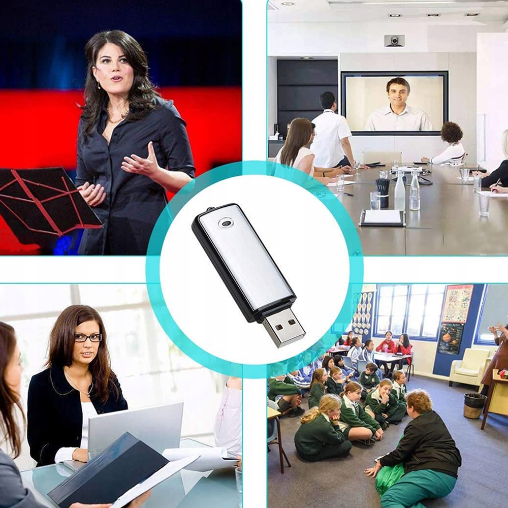 MINI DYKTAFON U Disk SZPIEGOWSKI PODSŁUCH USB 8G Model Dyktafon