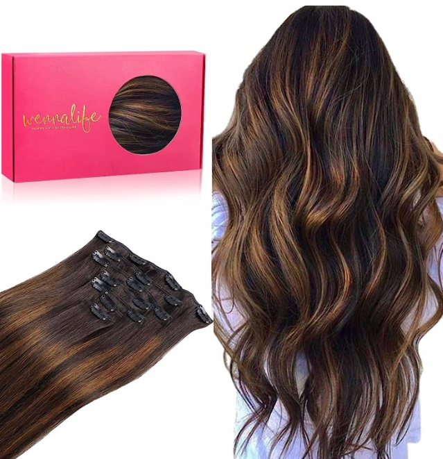 Wennalife Dopňky pro prodlužování vlasů pravé vlasy 35 cm 120 g