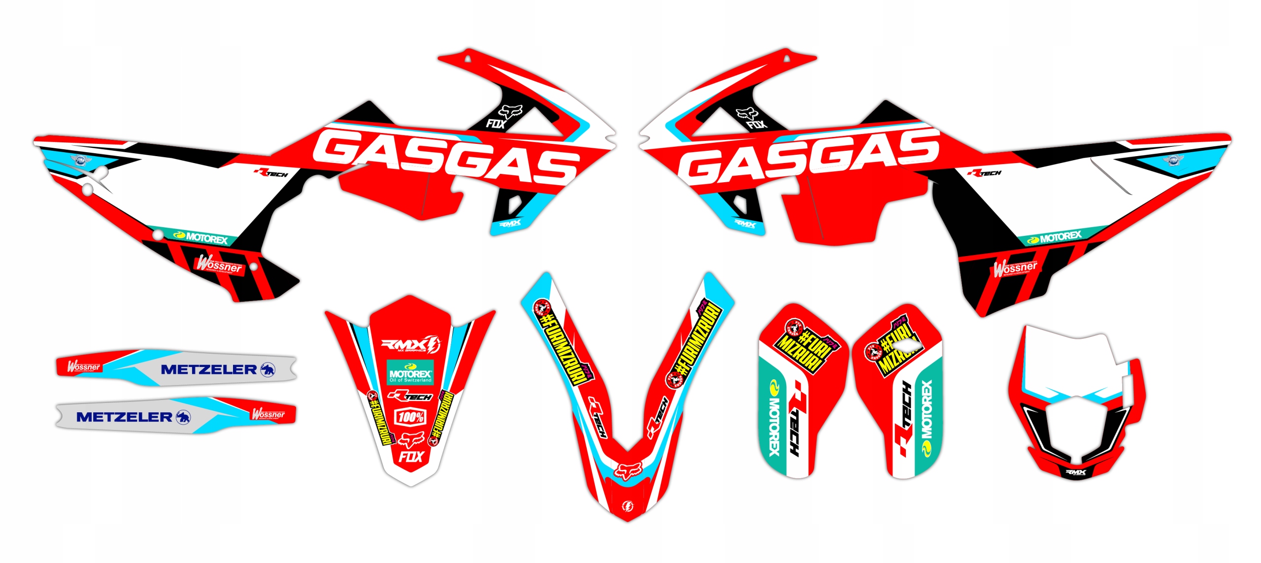 Dyha Samolepky na motor Gas Gas Ec XC 18-20