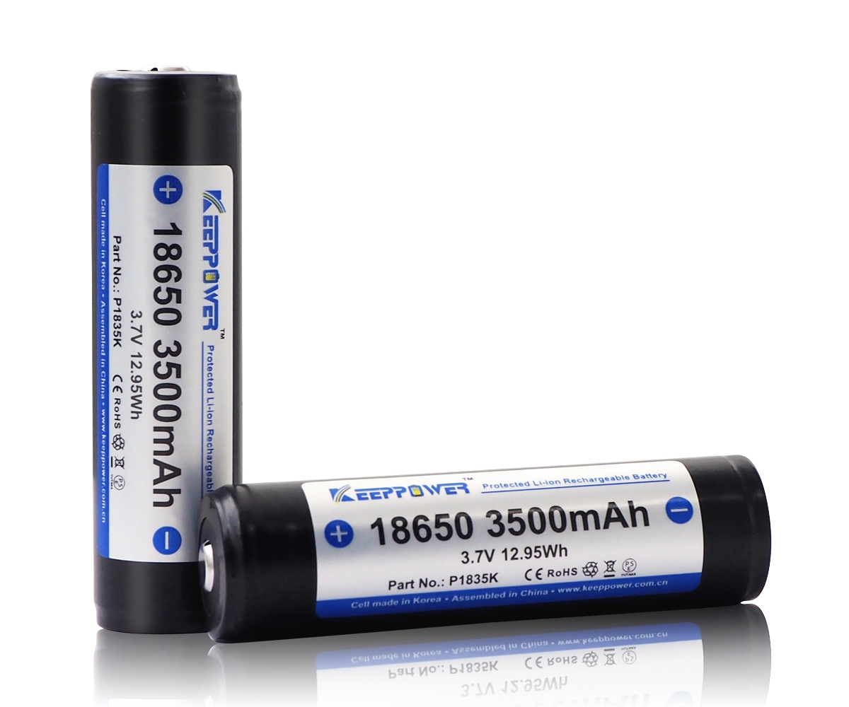 

Kp ICR18650-350PCM 3500mAh Li-ION Protected 3,6V
