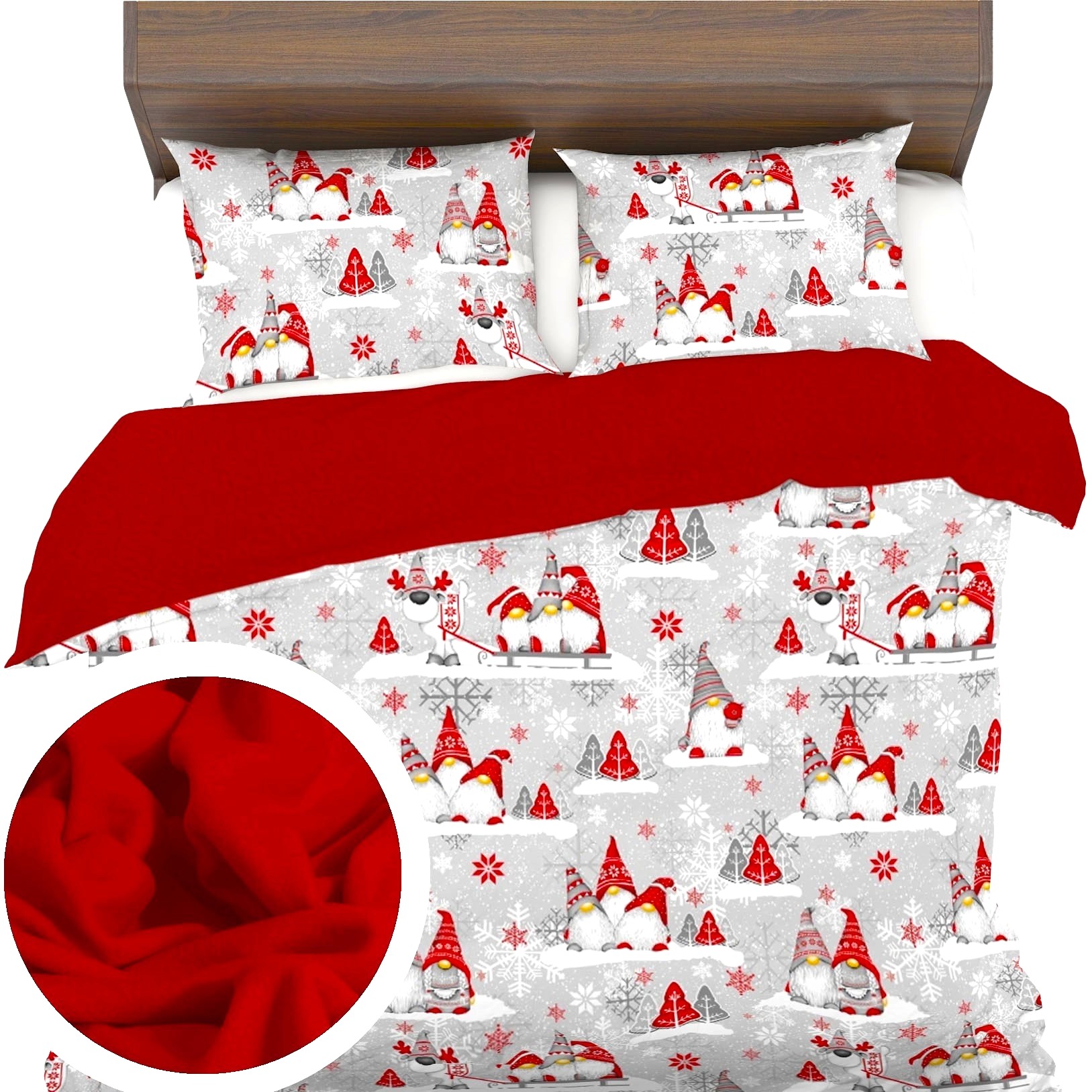 Izolované Povlečení 220x200+1x70x80 Fleece Bavlna Teplá zima/podzim