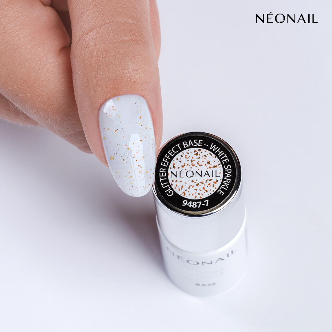 NEONAIL Baza Hybrydowa GLITTER EFFECT WHITE SPARKLE 7,2 ml - WYPRZEDAŻ Marka NEONAIL