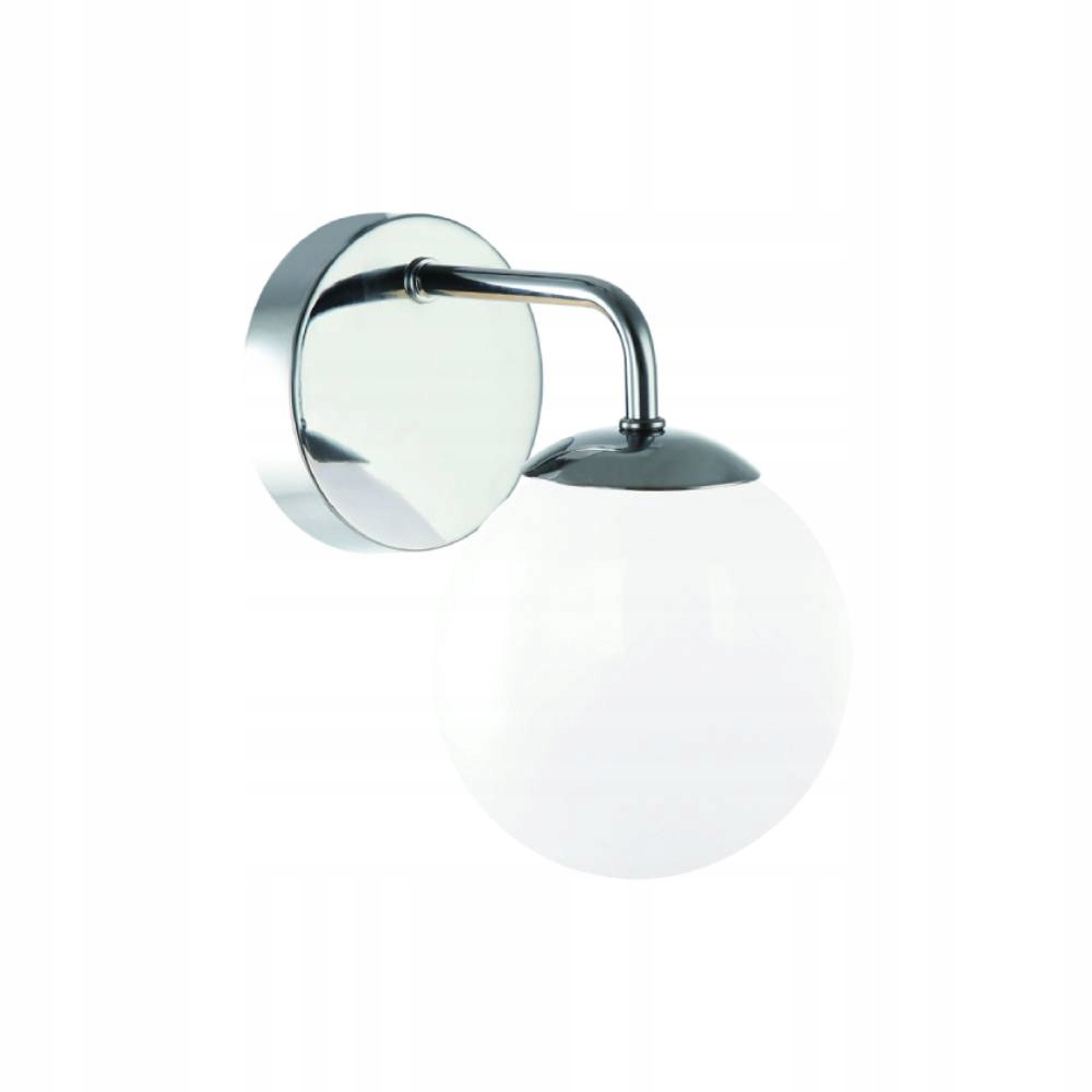 Koupelnové nástěnné svítidlo Bao IP44 chrom bílé skleněné stínidlo elegantní moderní