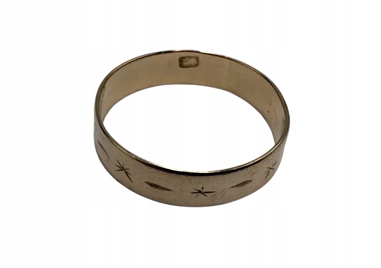 ZŁOTA OBRĄCZKA Z KRESECZKAMI 2,11G P585 R19