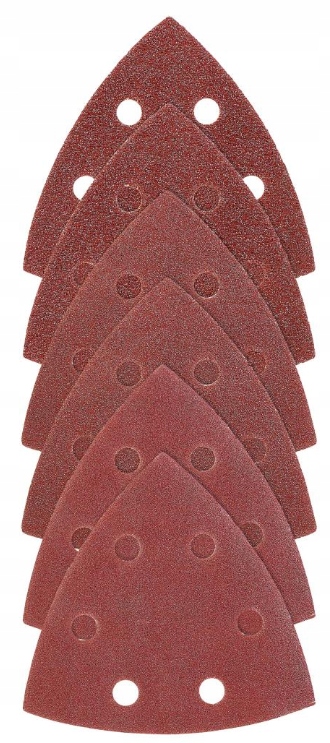 Parkside 6 x Papier ścierny do szlifierki trójkątnej 93x93x93 60/120/240