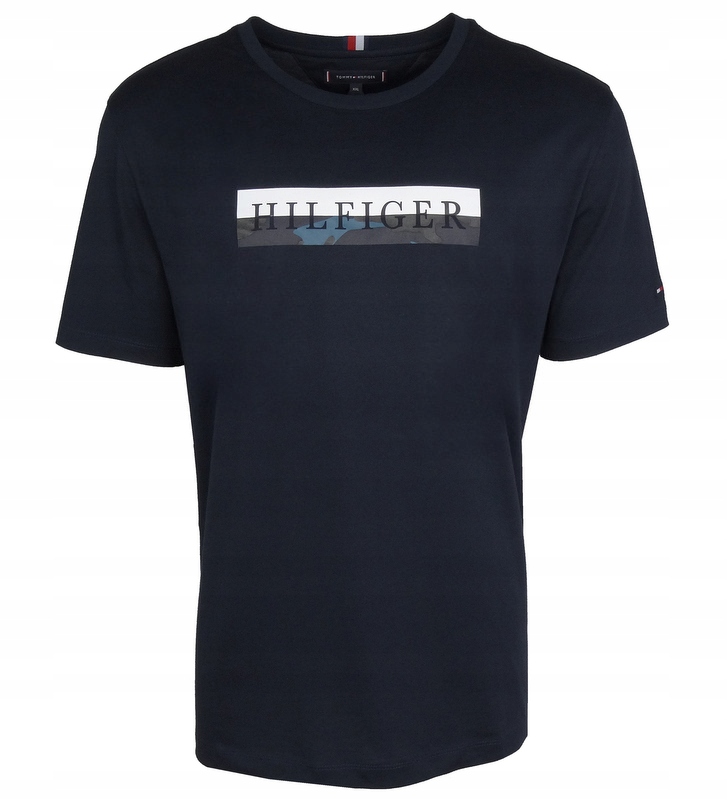 Tommy Hilfiger, pánské tričko, Slim, tmavě modré, XXL