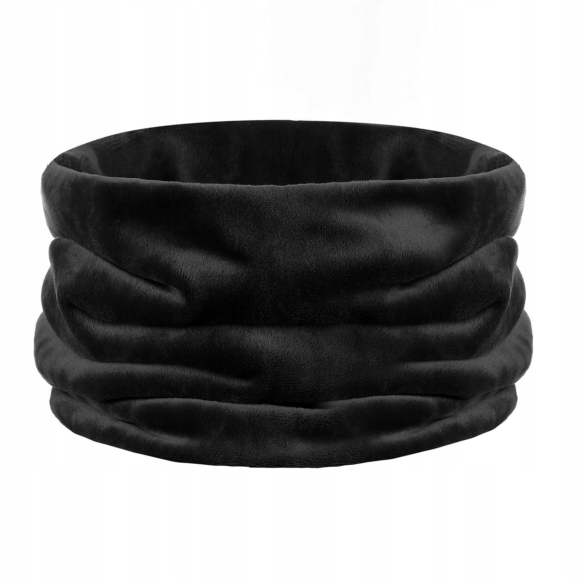 KOMPLET CZAPKA BEANIE TUBA KOMIN WELUROWY AKSAMIT Model H-157