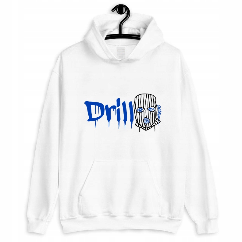 Pánská Mikina Bílá S Kapucí Jako Dárek Pro Drilovce Drill Vzory S