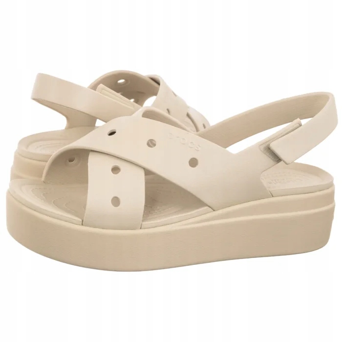 Dámské sandály Crocs Brooklyn 4u Cross Strap 212254 Béžové