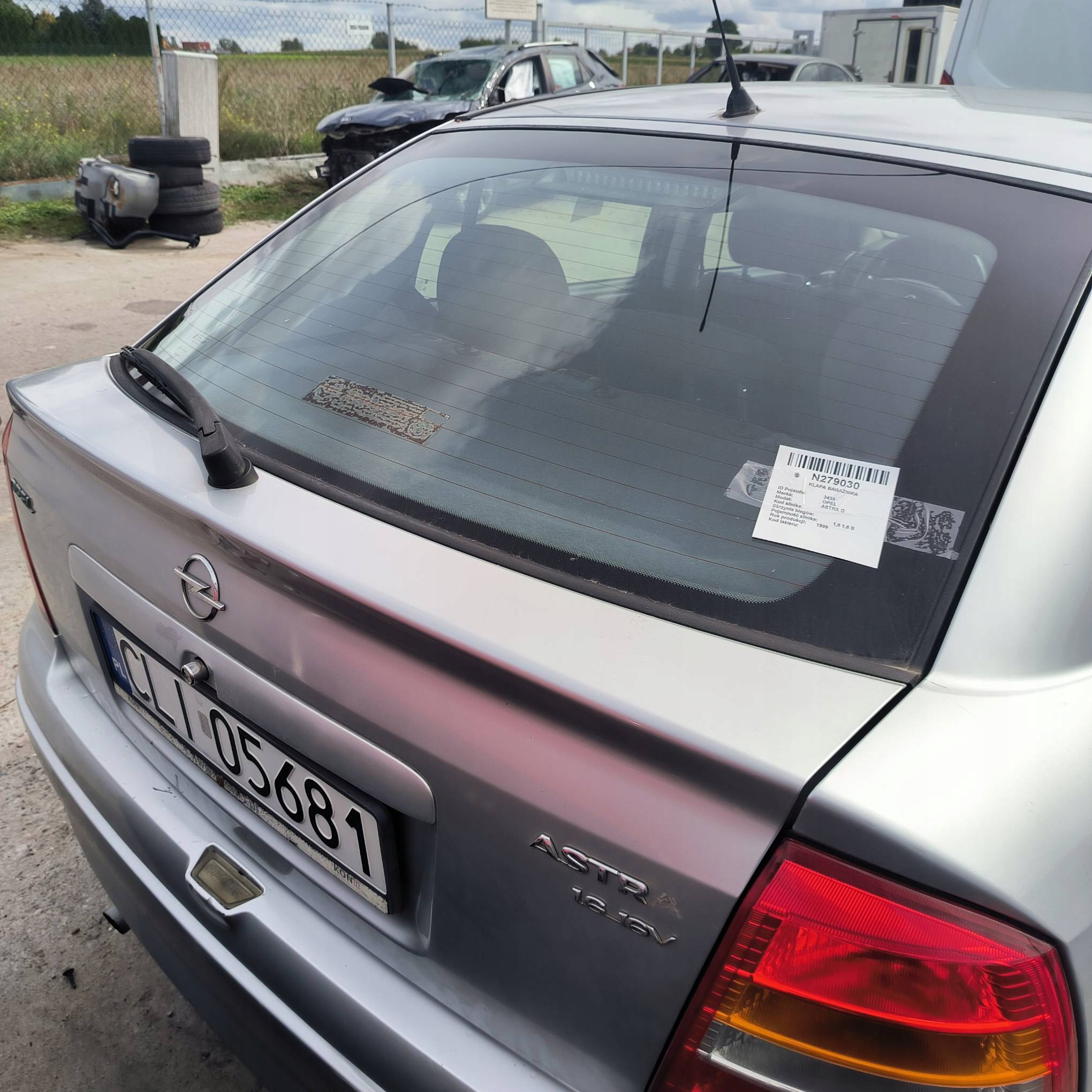 trunk door boot Z147 OPEL ASTRA G 5D HB