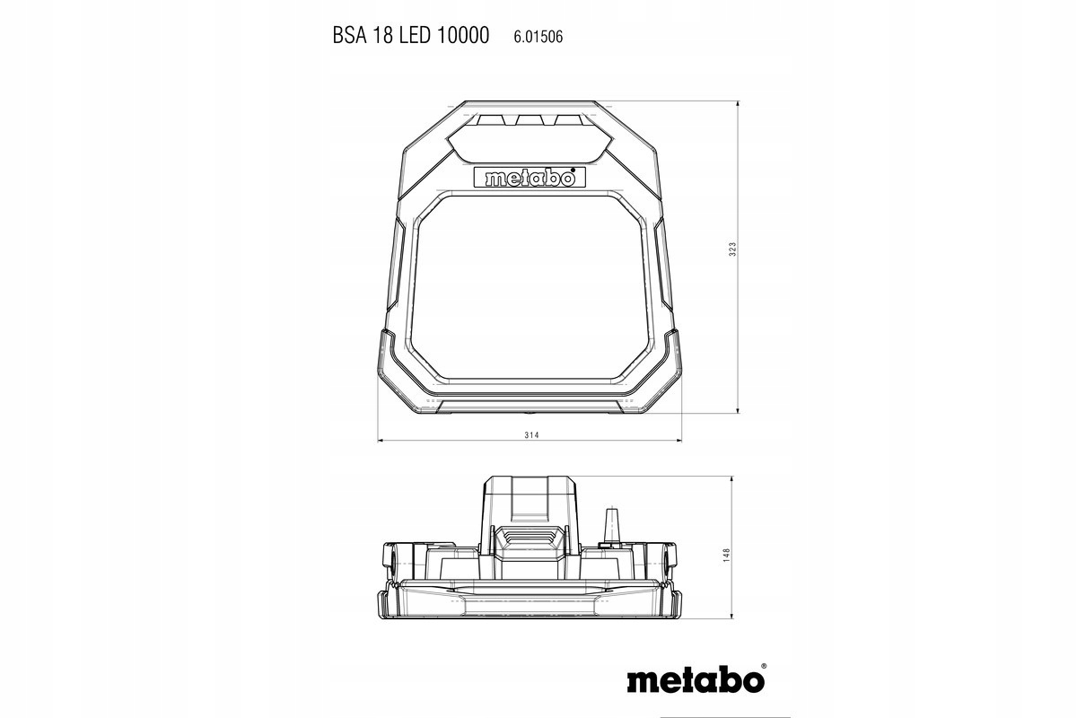 BSA 18 LED 10000 18v строительный прожектор Metabo