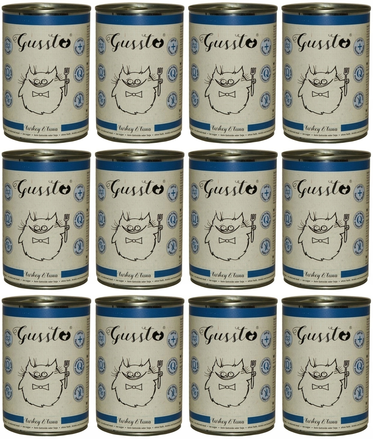 Gussto Cat Fresh Krůta a Tuňák 12 x 400 g