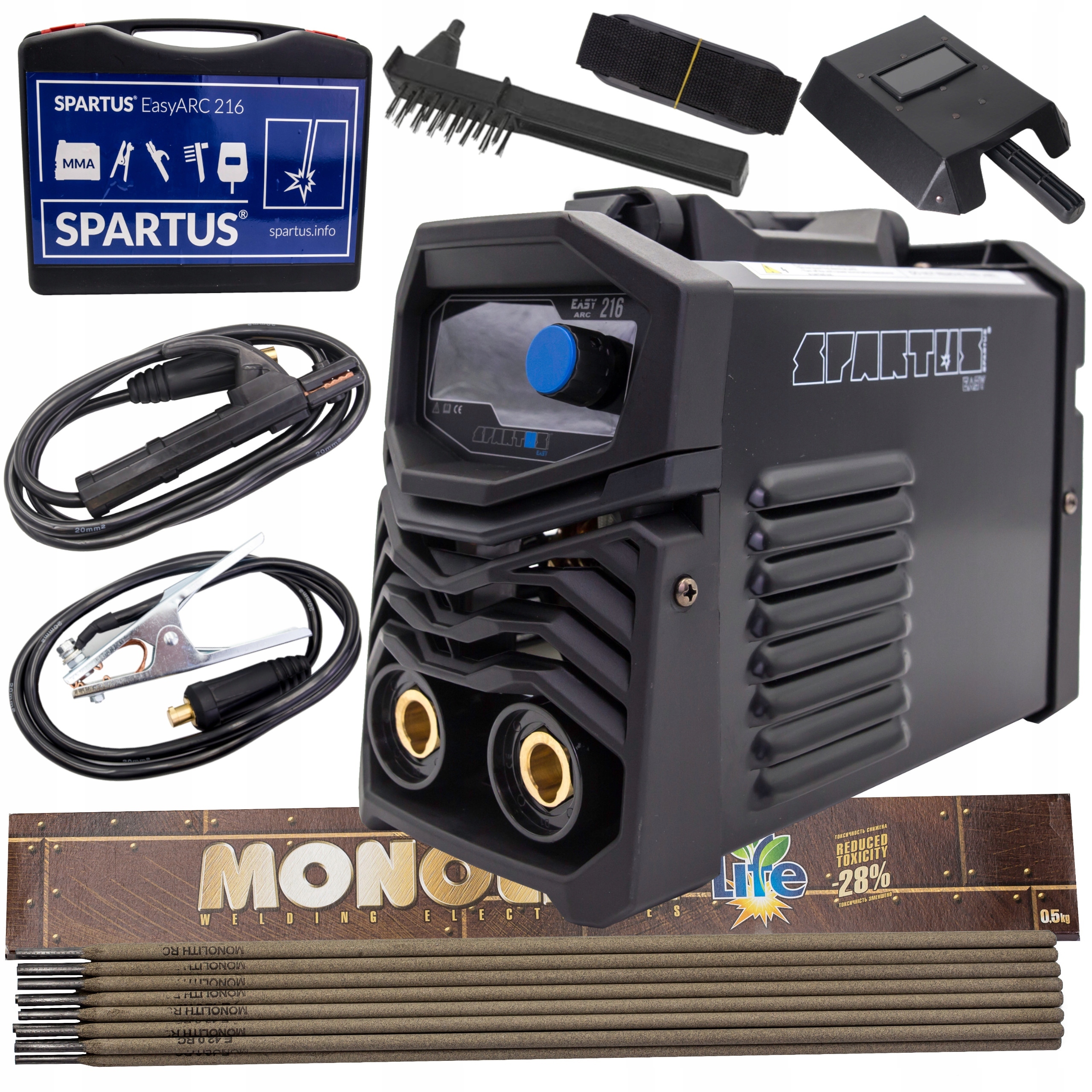 Spawarka Spartus Mma EasyARC 216 LCD Elektrody