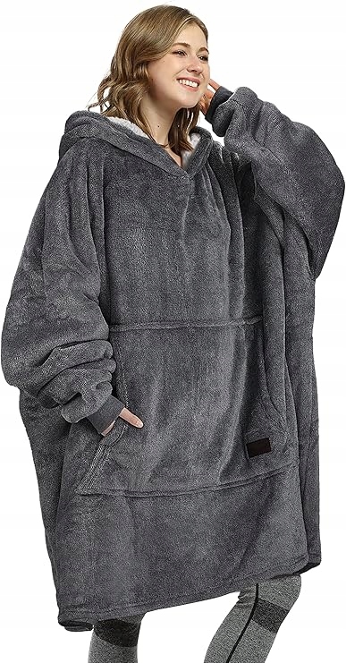 Dámská Mikinová Deka Tirrinia Šedá Oversize