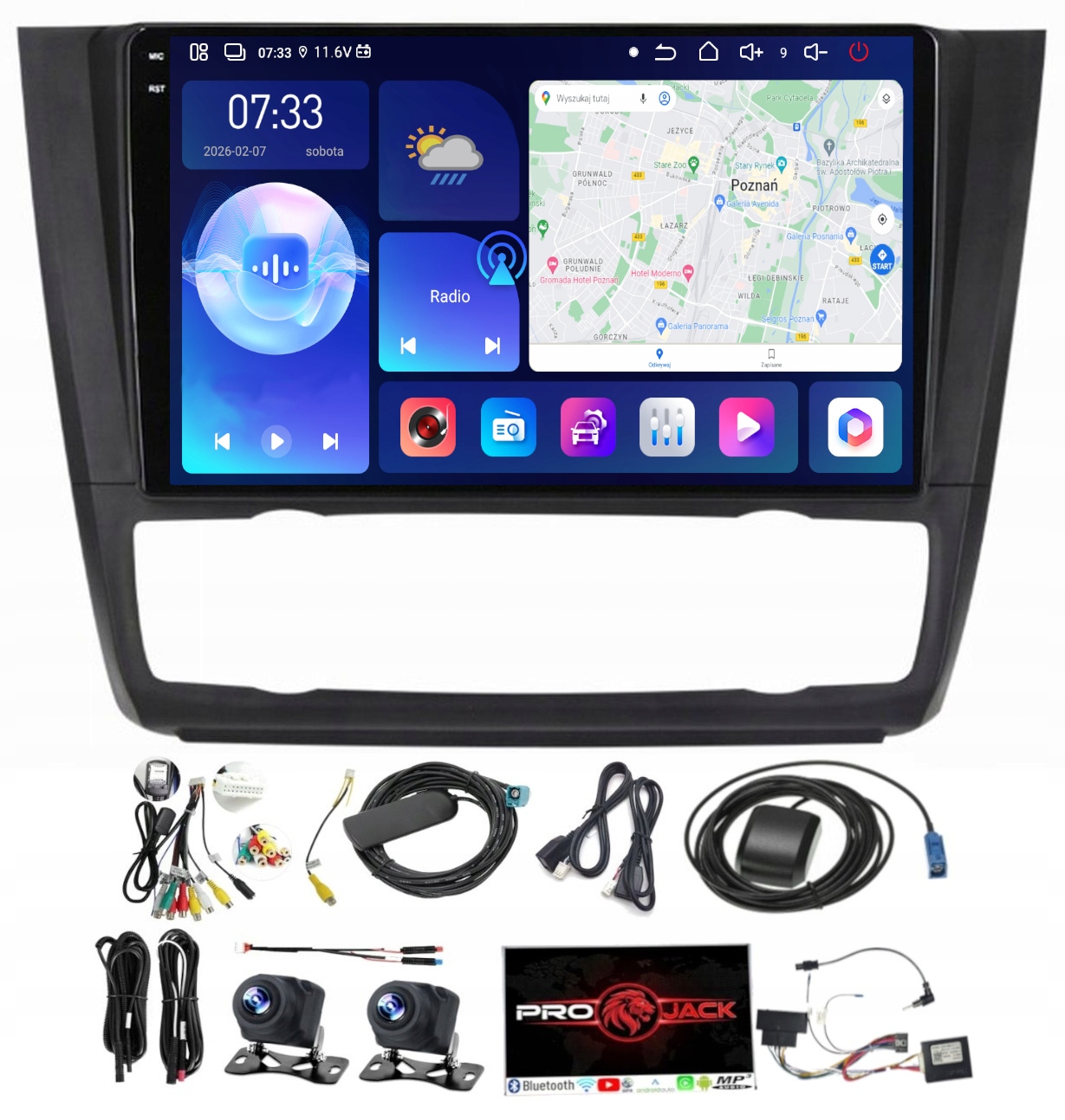 Navigační Rádio Carplay Gps Android Bmw 1 E81/E82/E87/E88 6GB 128GB Sim