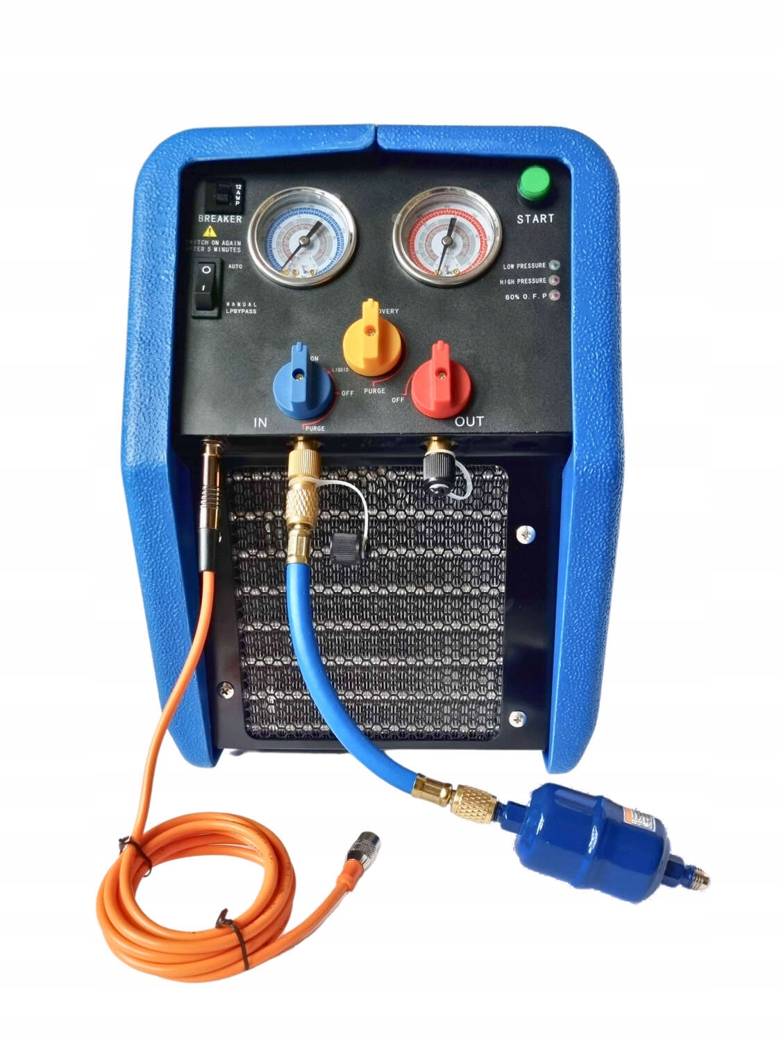 Stacja do odzysku czynnika R32 R134a R404a 1234yf UDT z separatorem oleju Tryb pracy półautomatyczny