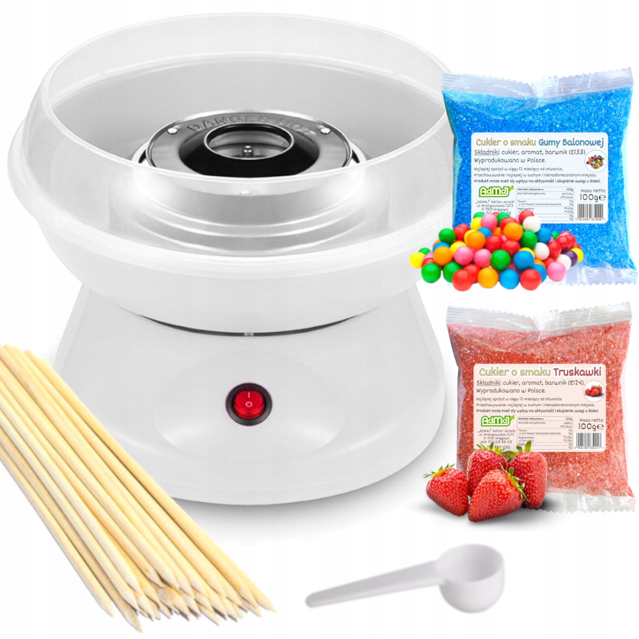 Domácí stroj na cukrovou vatu Stroj na výrobu vaty Cukr 2 x 100 g